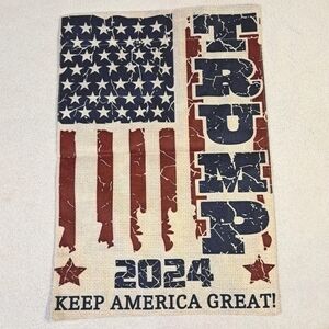 Trump 2024 Keep America Great yard stake flag! NWT!